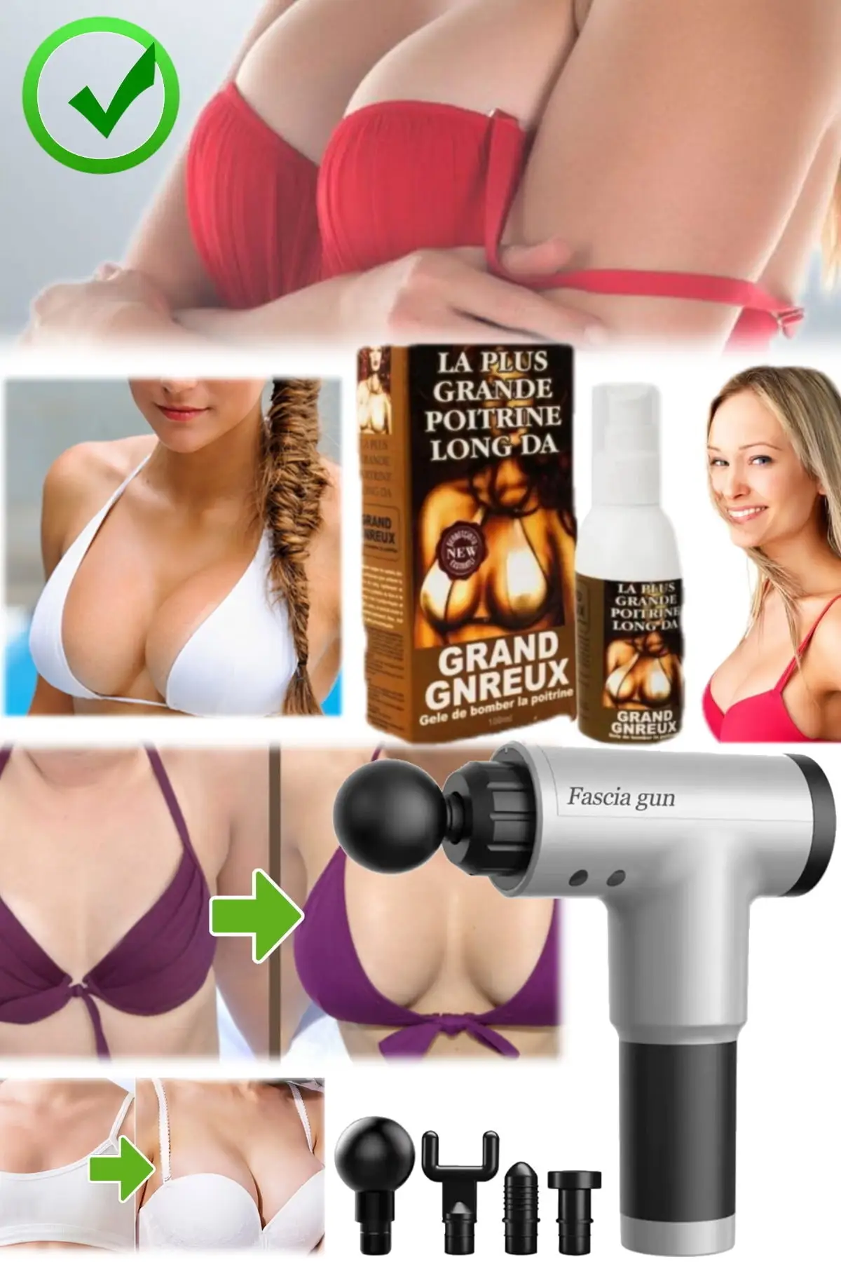 Massage Gun Chest Firming And Enlarging Original Chest Spray Gather Attention Attractive Breasts
