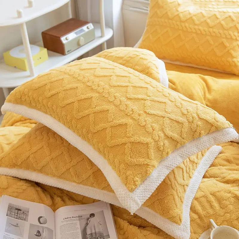 

2 шт./компл. зимние утолщенные бархатные наволочки с молоком, 48x74 см, наволочка, домашний текстиль, съемные и моющиеся наволочки, домашний декор