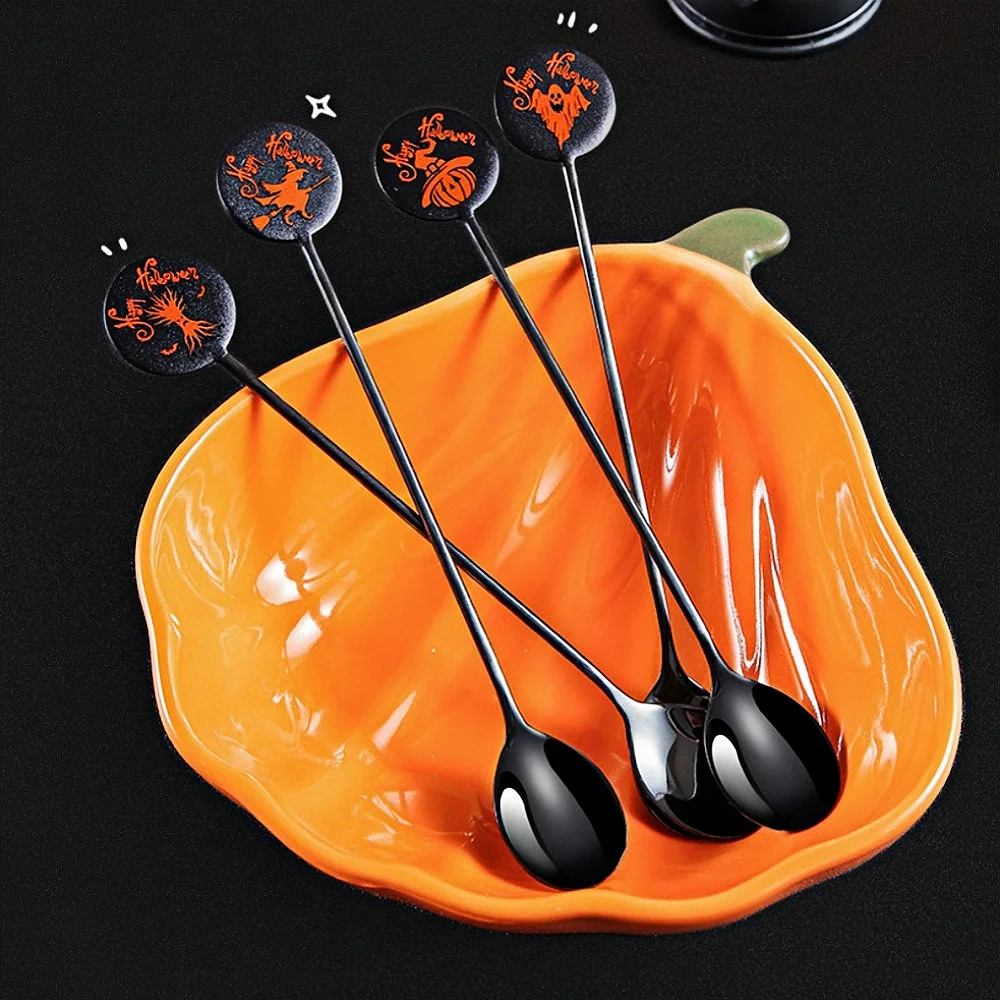 Hello Halloween Креативный Набор Посуды Из Нержавеющей Стали 304 - Дьявол Ведьма Тыква