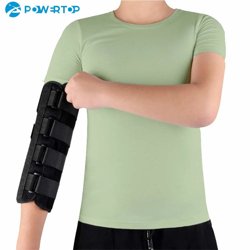 

Elbow Brace,Elbow Splint for Cubital Tunnel Syndrome,Night Elbow Sleep Support with 4 Plastic Strips,For Ulnar Nerve,Tendonitis