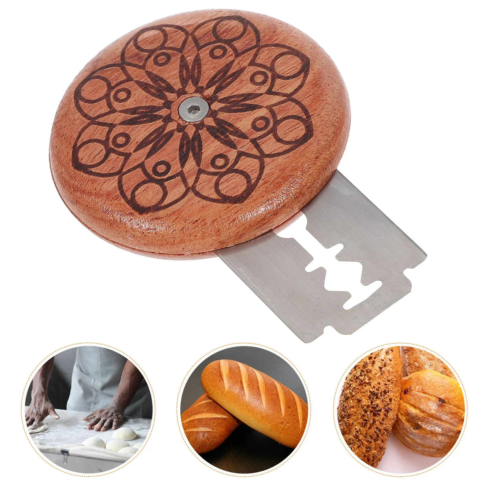 

Bread Lame Scoring Tool Dough Slashing Sourdough Scorer Tools Bakers Wooden Scraper Making Starter Slicer Cake Kit Baking