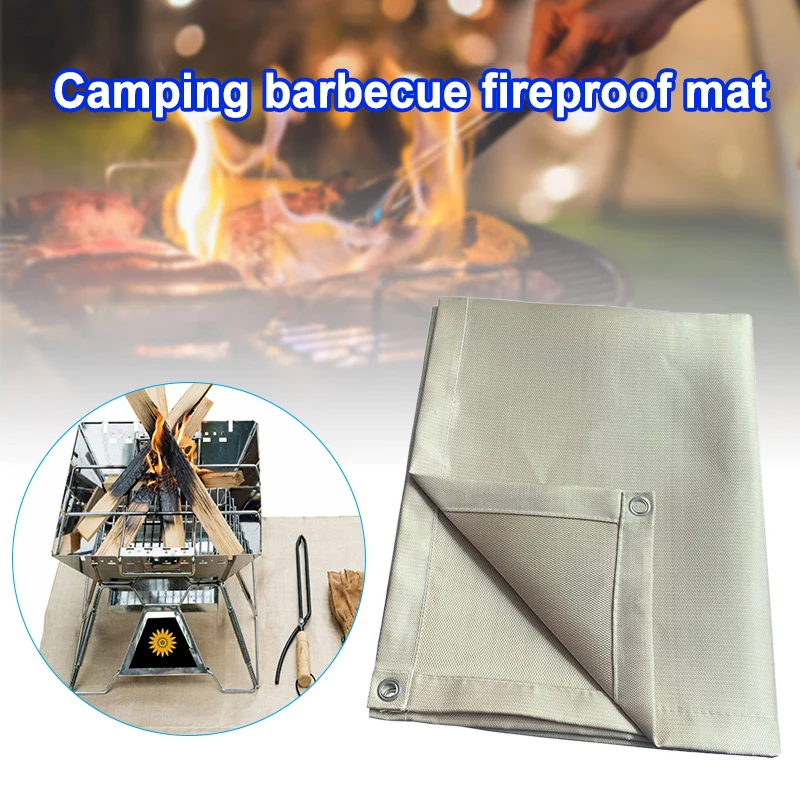 

Fire Temperature Cloth Picnic Barbecue Heat Camping Insulation Fireproof Cloth High Mat Pad Anti-scald Flame Retardant