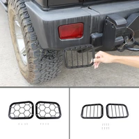 for hummer h2 2003 2007 car styling stainless black exterior details car rear bumper fog light lamp trim cover auto accessories