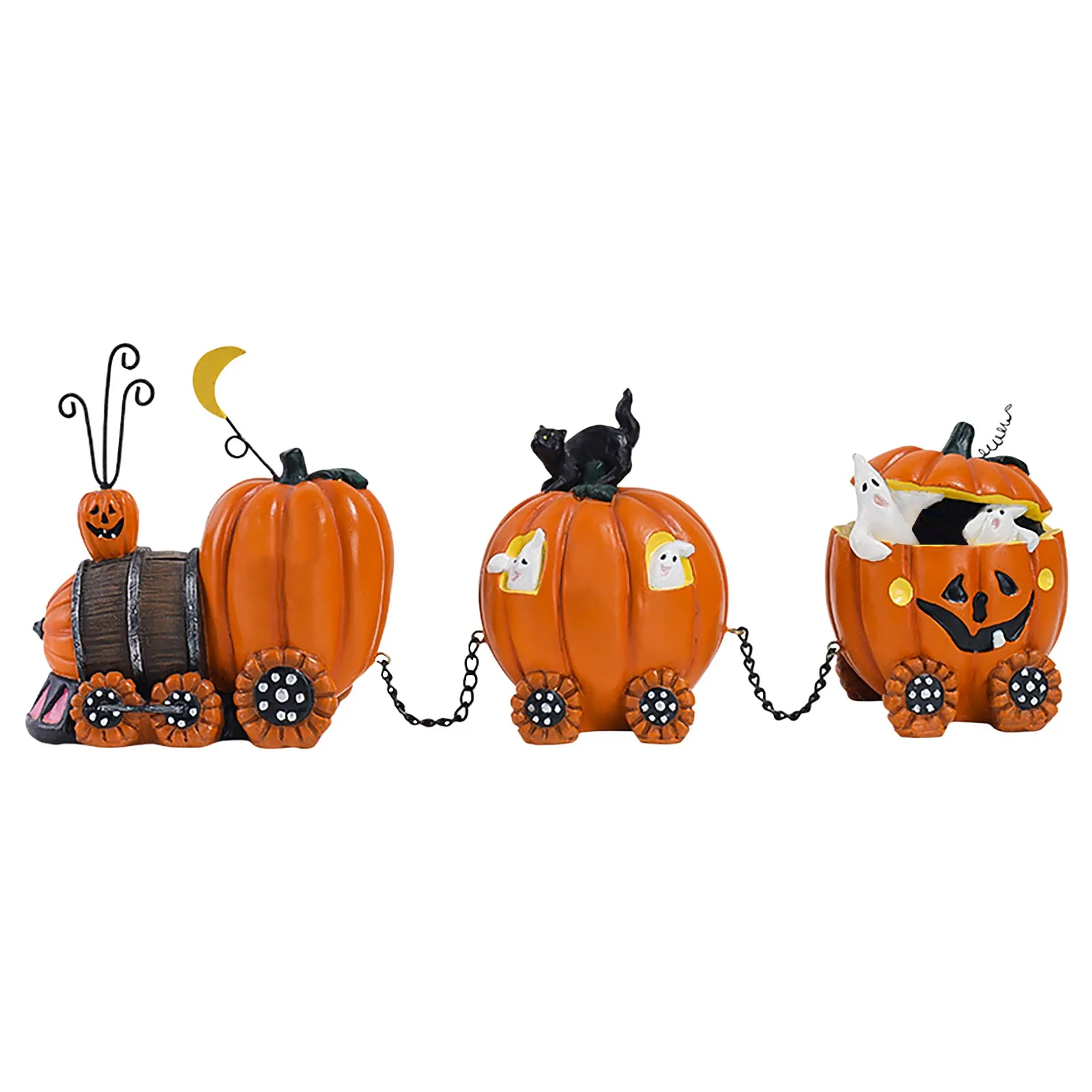 Настольные украшения из смолы в виде поезда на Хэллоуин украшение для домашнего