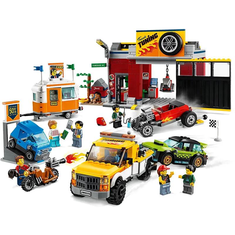 

900pcs City Series Tuning Workshop Building Brick Block Friend 60258 DIY Boys Develop Toys Birthday Holiday Xmas Gift