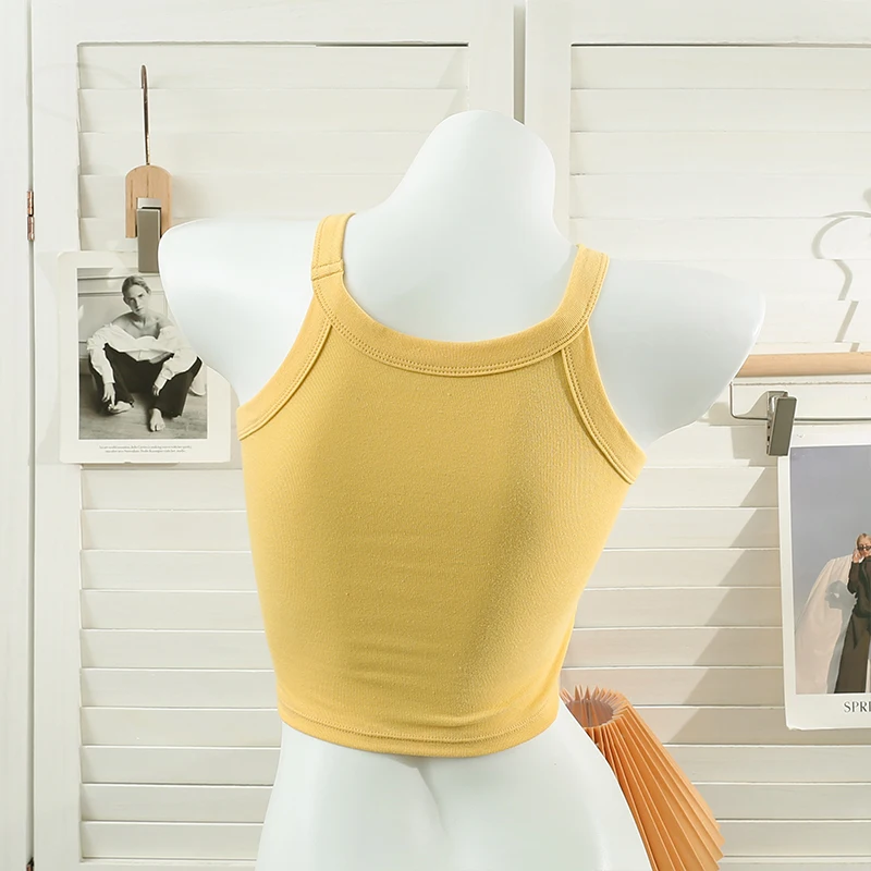 Жіноча повсякденна трикотажна бавовняна безрукавка з відкритими рукавами та