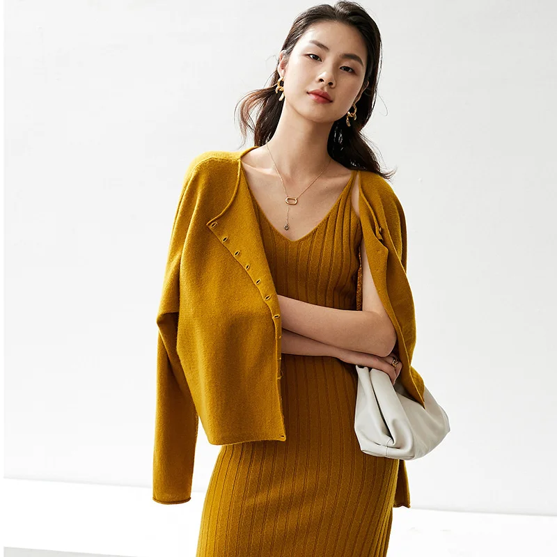 100 кашемировый Свободный Тонкий полосатый Однотонный женский вязаный кардиган