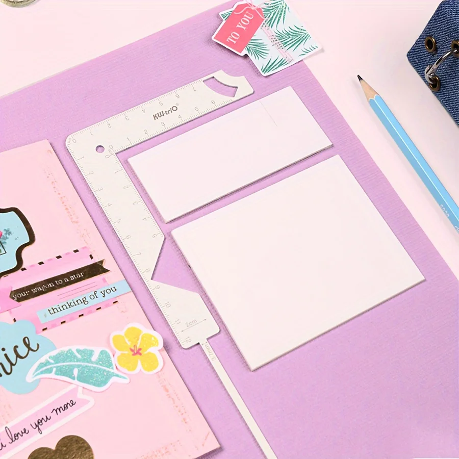 Высокоточная линейка 5 в 1 для скрапбукинга и рукоделия из нержавеющей стали