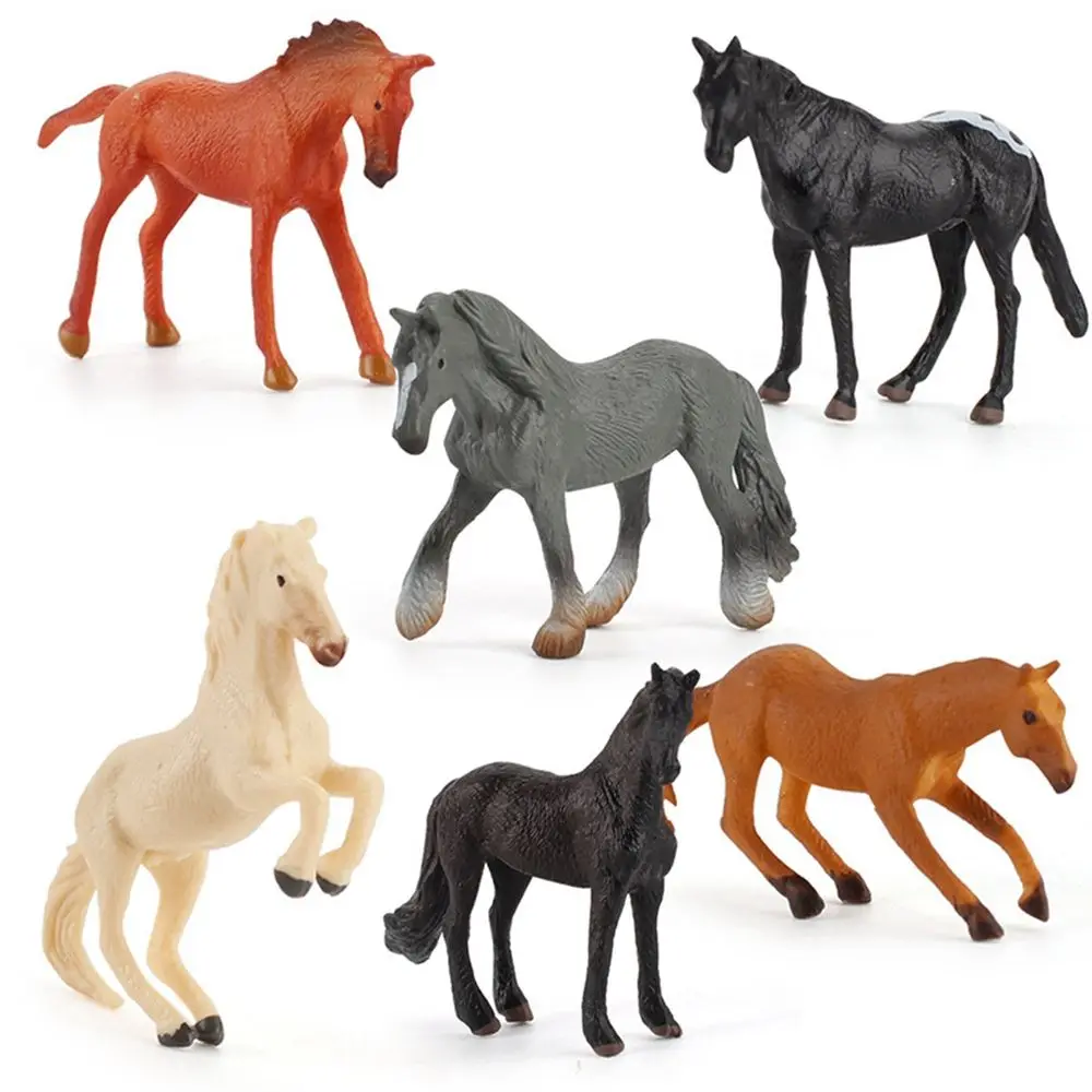 

Pony Foal Figures Morgan Stallion for Kids Horse Miniature Animal Models Desktop Ornaments Educational Toys