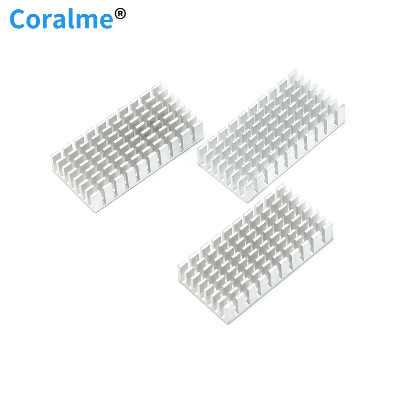 

5pcs 50*25*10mm Heatsink Radiator Cooler Cooling Fin Aluminum Heat Sink for LED, Power IC Transistor, Module Silver 50X25X10mm
