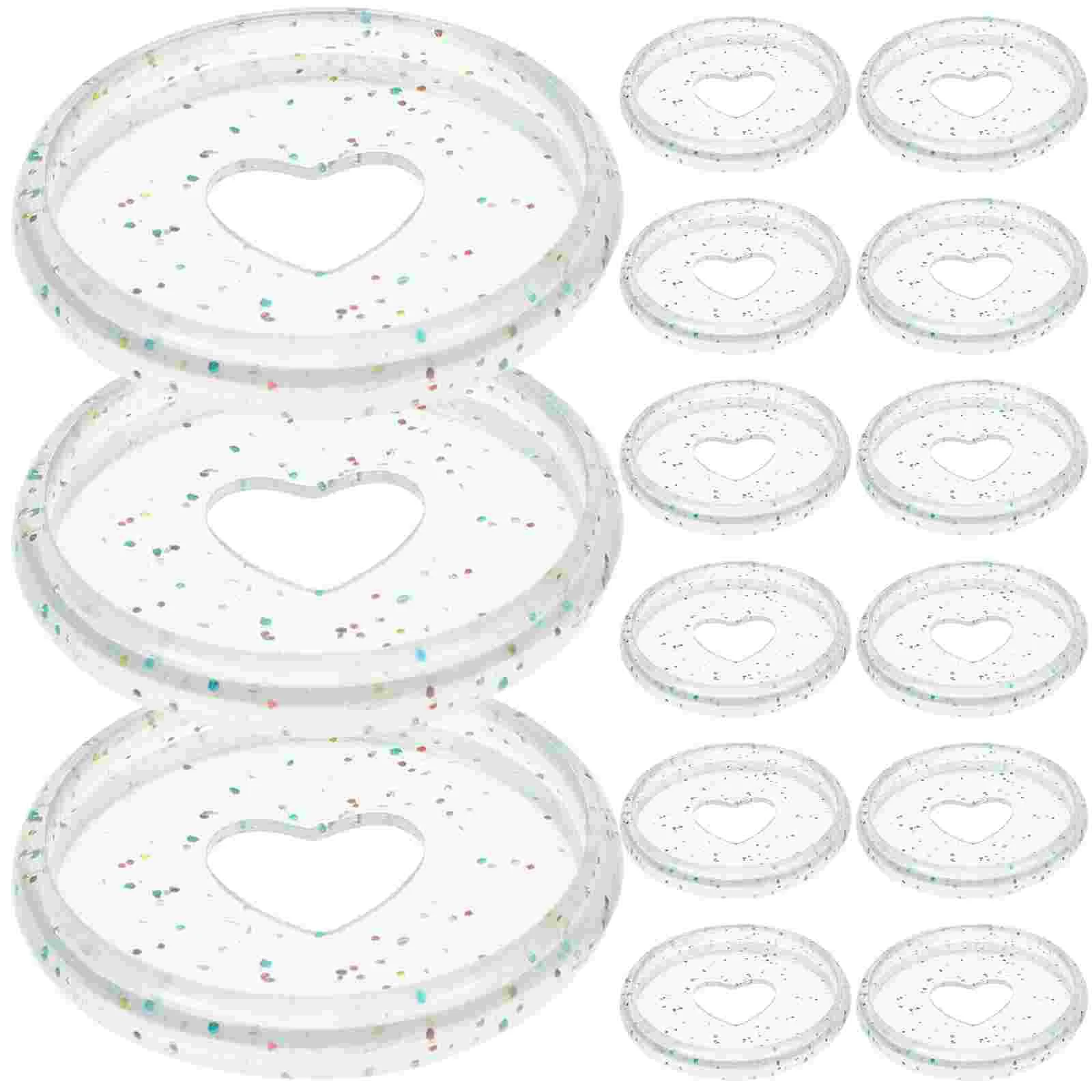 

50 Pcs Silver Accessories Office Supply Loose-leaf Expansion Disc Binder Discs Love Book Binding Notebook Tools Abs Planner