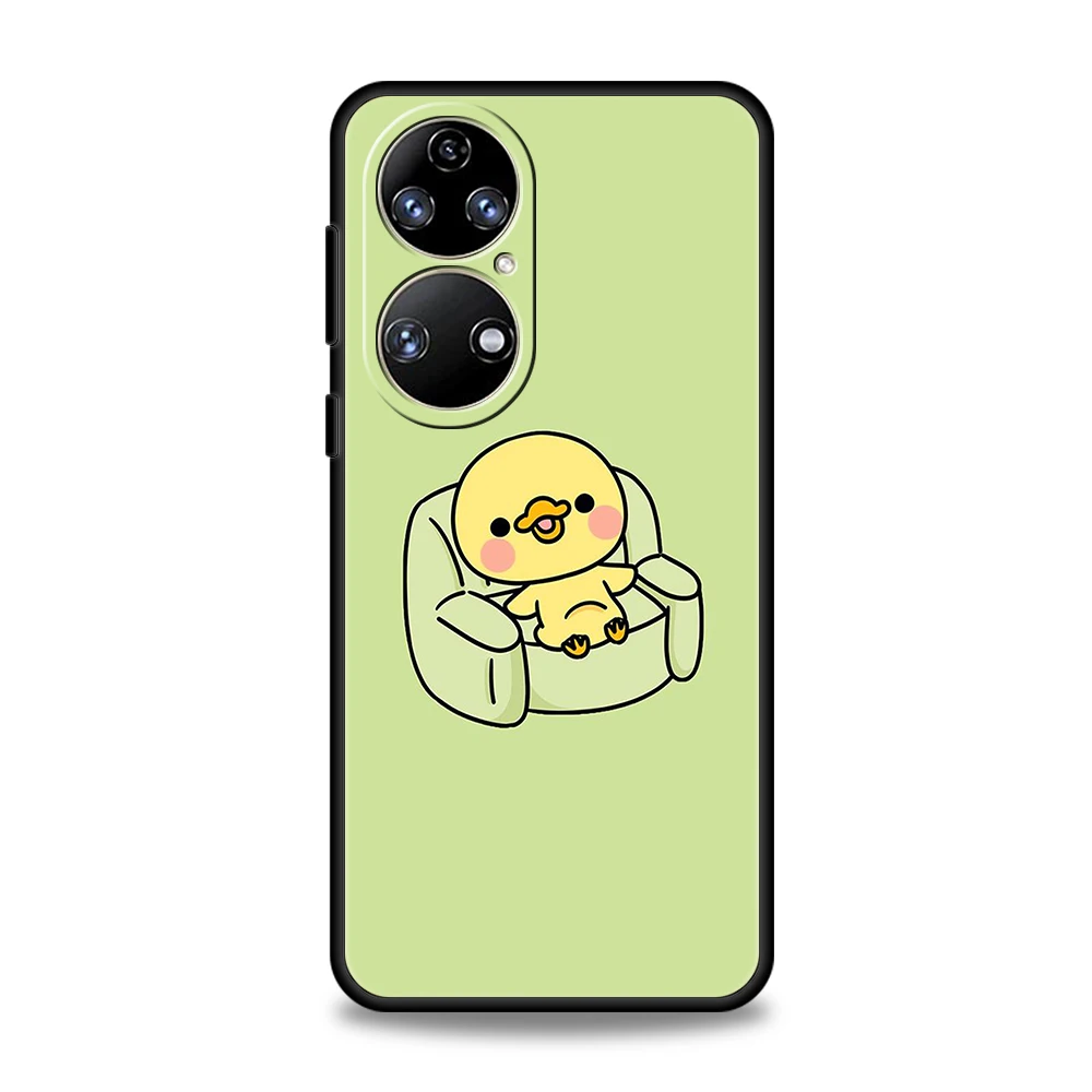 Yellow Duck Phone Case For Huawei P50 P40 P30 P20 Pro P50 P40 P30 P20 Lite E P Smart Z Y6 Y7 Y7A Y9 Y6P Y9S 2019 Shell Funda Bag