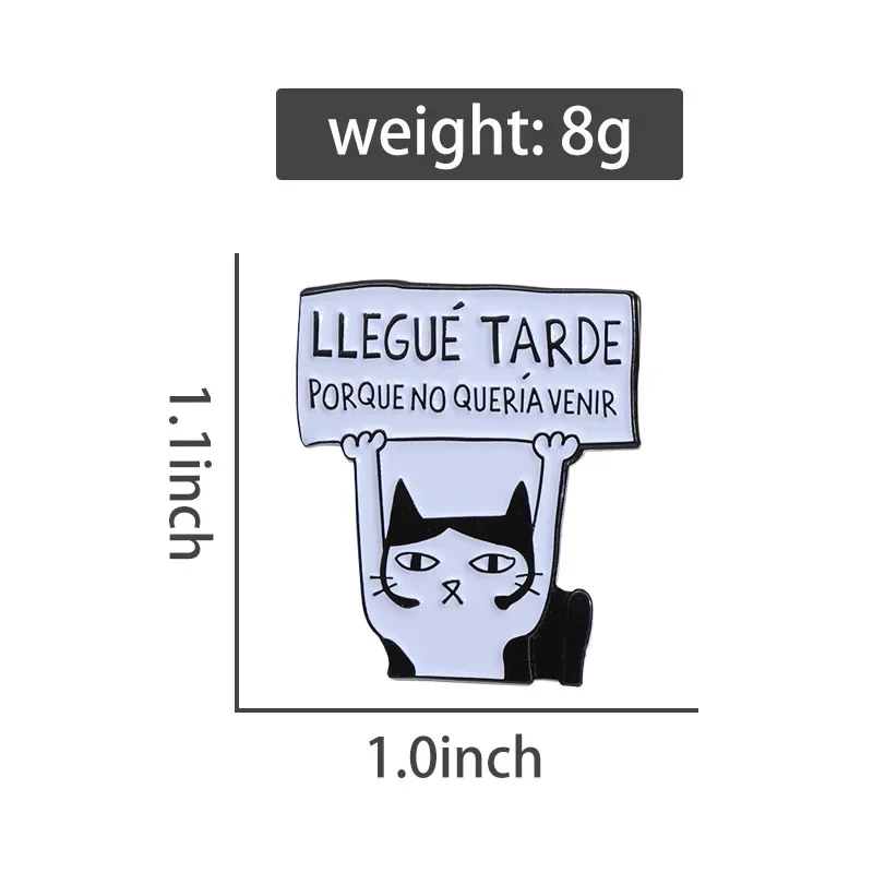 Забавный Llegue Tarde Utrecht No Queria Venir эмалированная булавка забавная испанская брошь с