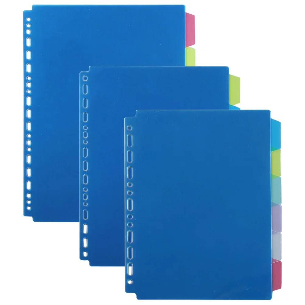 

3 Sets Book Binder Dividers Notepad Dividers Detachable Notebook Page Dividers Organizers