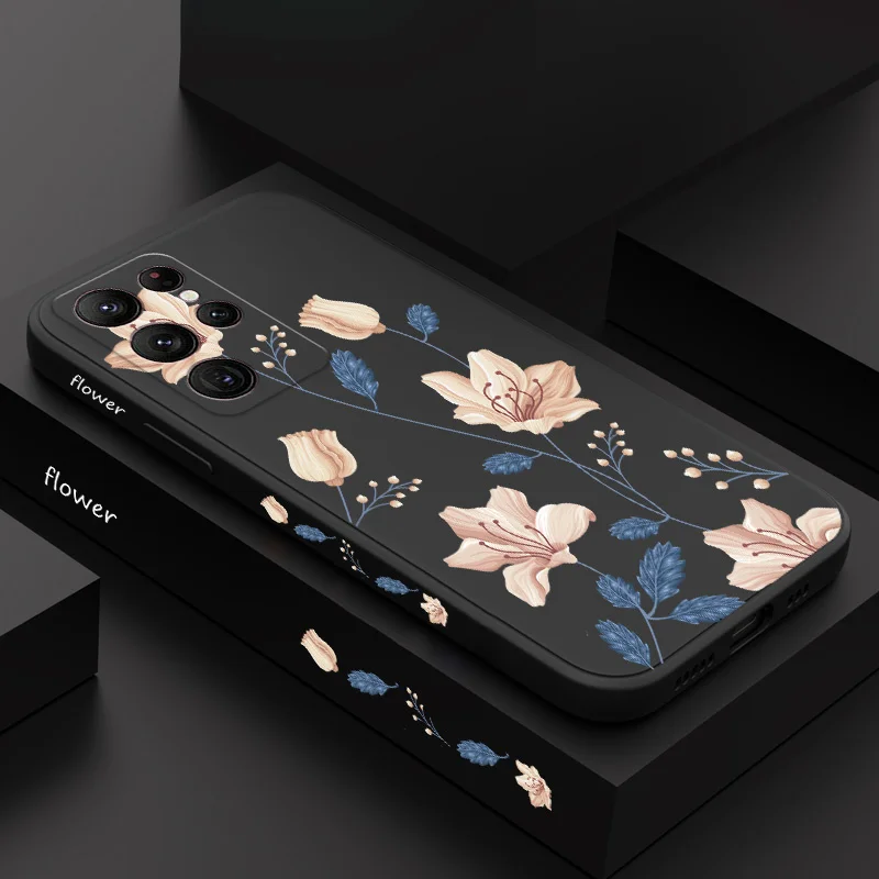 

Flowering Branch Phone Case For Samsung Galaxy S22 S21 S20 Ultra Plus FE S10 S9 S10E Note 20 ultra 10 9 Plus Cover