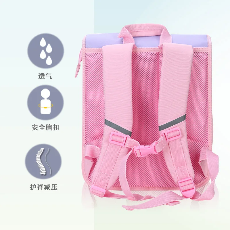 Hello Kitty Primary School Student Schoolbag Spine Protection Decompression Backpack Ultra Light No Burden Backpack Female