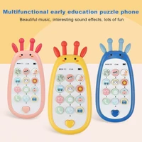 kids music mobile toysimulation phone model lovely shape with light and sound abs kids simulation phone model for 1 4y baby