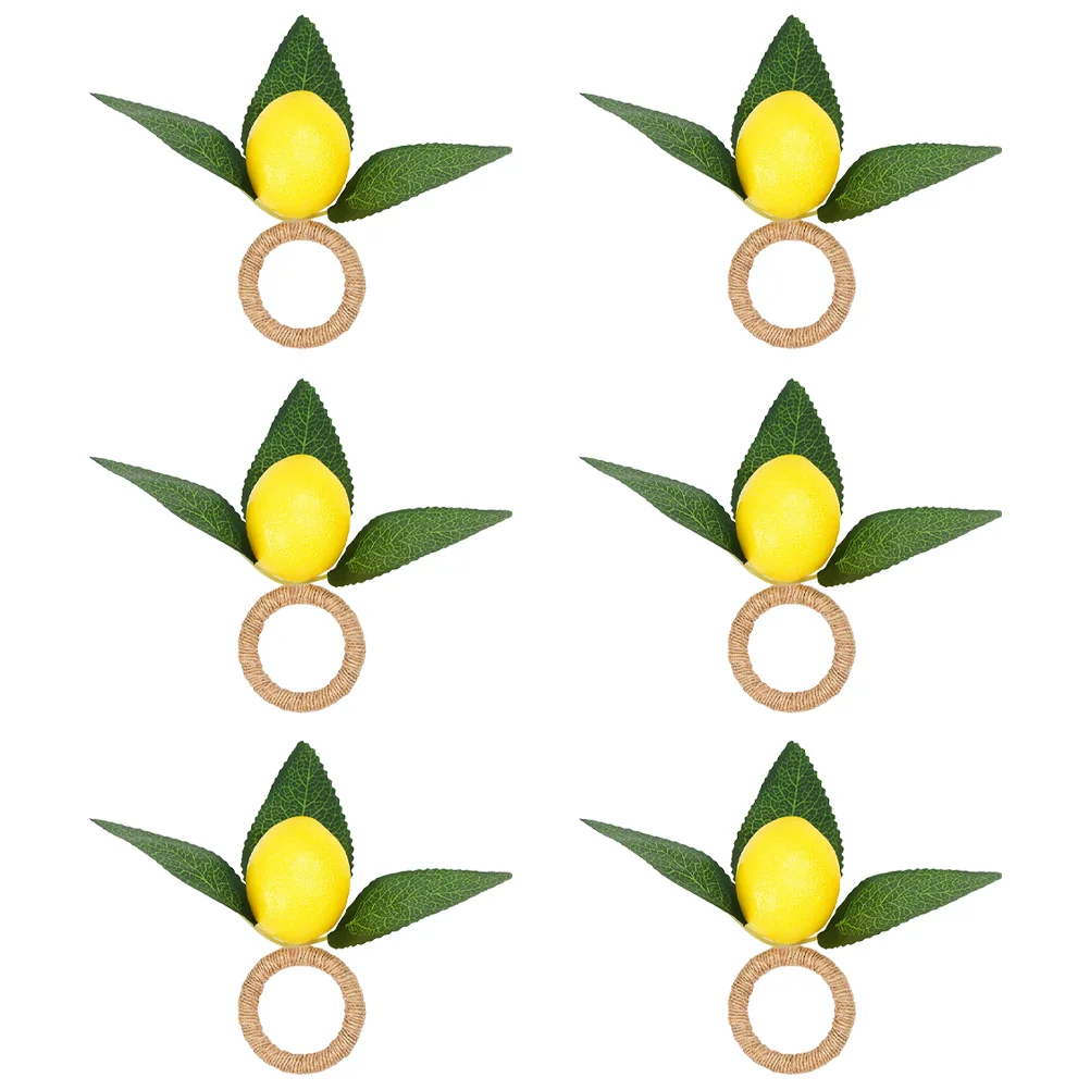 

Napkin Ring Holder Lemon Rings Serviette Table Buckle Spring Fruit Dinner Buckles Farmhouse Cocktail Lid Dish Butter Towel