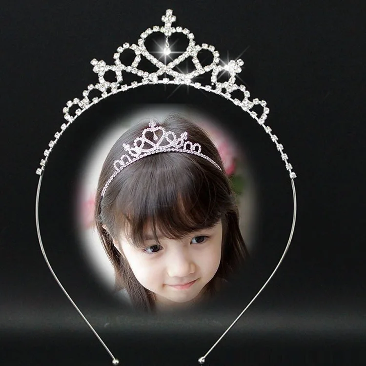 

Girl Child Kids Charming Crystal Rhinestone Bridal Crowns Magnificent Diadem Hair Band for Princess Party Hair Accessories