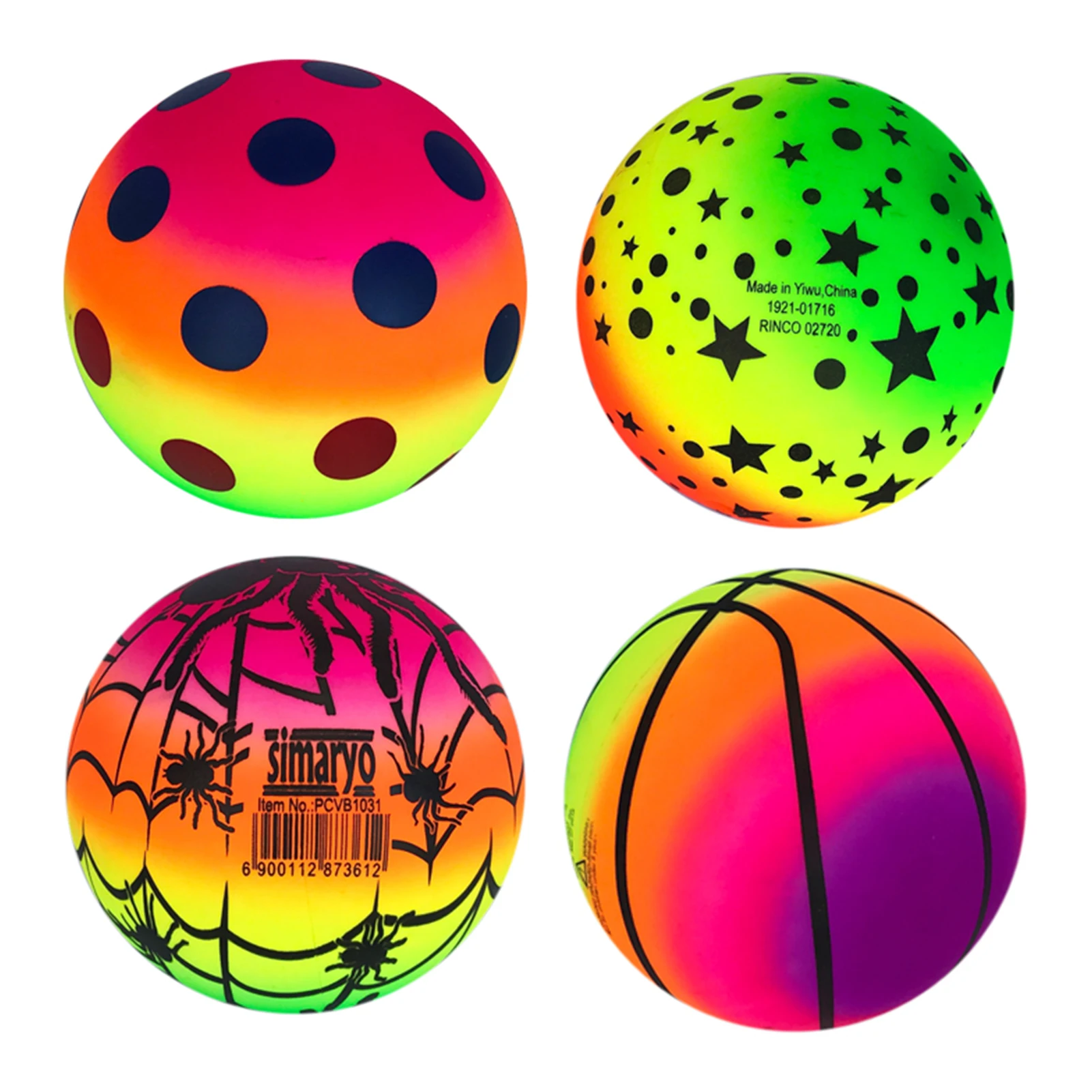 

6 Inch Playground Ball Colorful Inflatable Beach Balls Rainbow PVC Sports Kickball For Kids Handball For Indoor And Outdoor