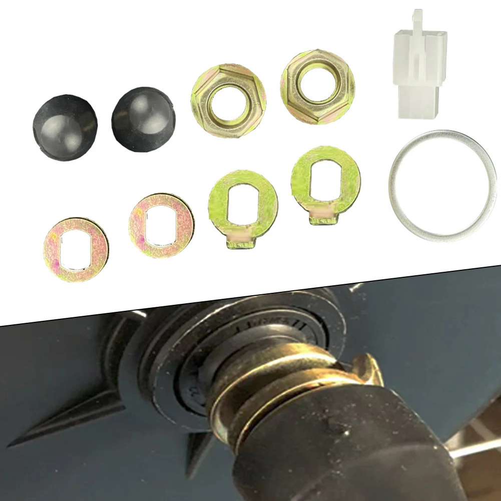 

E-Bike Hub Motor Axle M14 Lock Nut Screw Lock Washer Spacer Nut Cover Electric Scooter Bike Replace Parts For Cycling