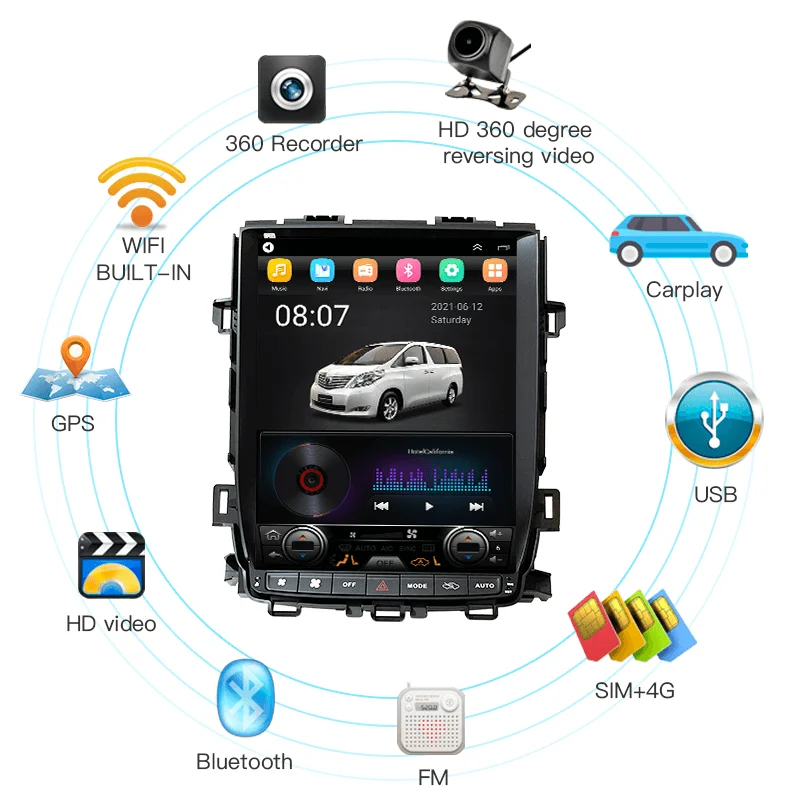 Автомобильная Мультимедийная система Toyota Alphard A20 2007-2014 с радио и GPS |
