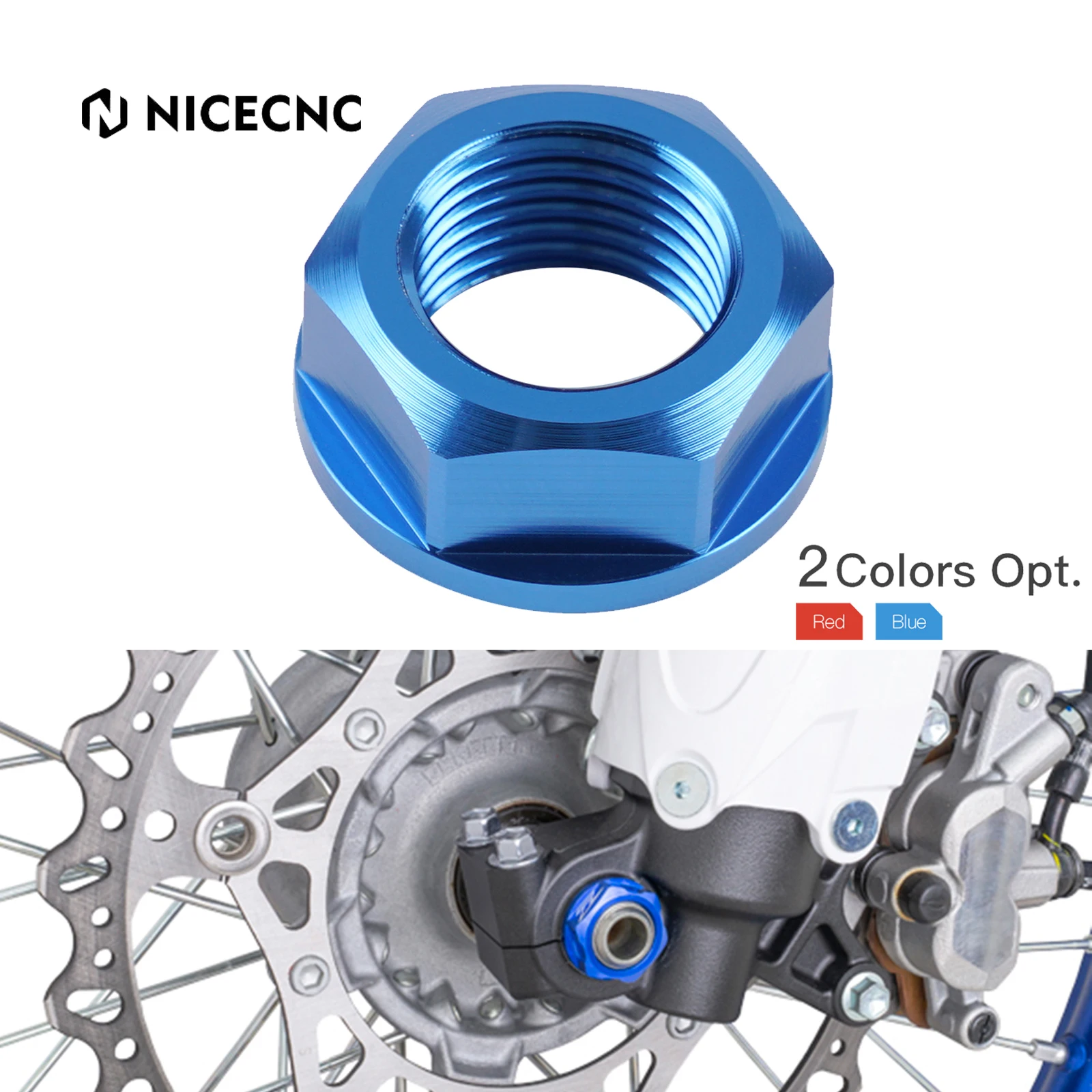 Фиксирующая гайка вала передней оси для Yamaha YZ125 YZ250 2005-2021 YZ250F YZ450F 05-13 WR250F WR450F YZ 125X 250X