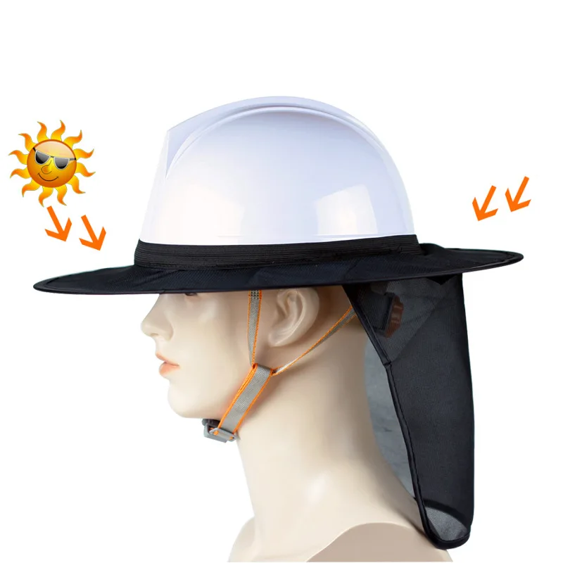 

Summer Sun Shade Safety Hard Hat Neck Shield Helmet Reflective Stripe Sunshade Mesh Reflective Cap Cover For Construction Worker