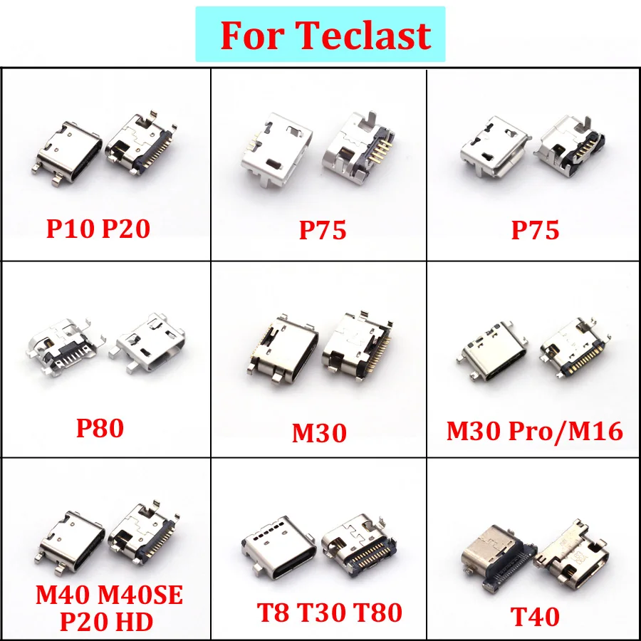 2 шт./партия для Teclast P75 P80 M40 P20HD T30 T8 T80 T40 Plus P10 M30 Pro M16 USB зарядная док-станция гнездо порт разъем соединитель