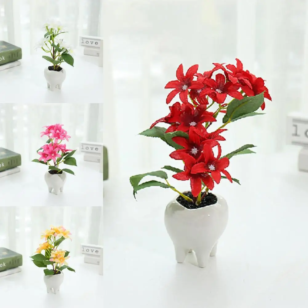 

Vivid Easy to Care Pretty Realistic Floral Plant Ornaments for Coffee Shop