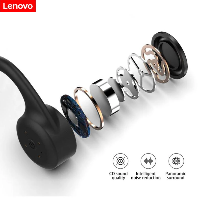 Наушники Lenovo X5 с костной проводимостью IPX8 водонепроницаемые встроенная память 8