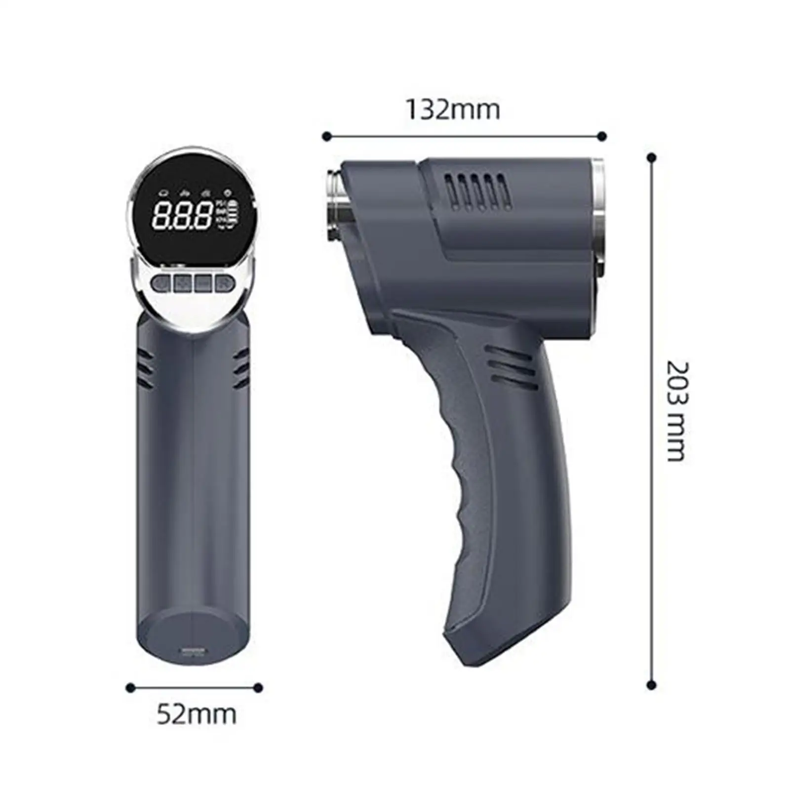 

Регулируемое давление в шинах фотокомпрессора для воздушных шаров автомобильных шин, прочный 13,2x5,3x7,3 см с питанием от батареи