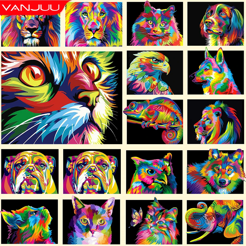 

Животные 5D алмазная живопись тигр кот Лев полный набор для рукоделия Алмазная Вышивка крестом домашний декор