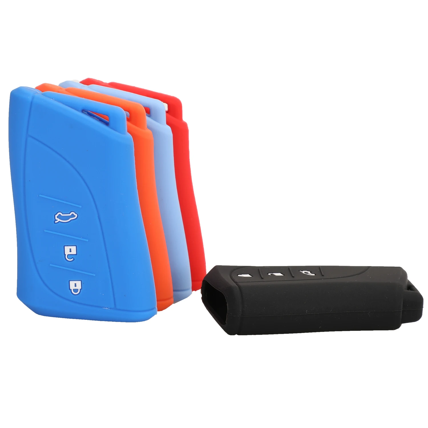 Jingyuqin 10 шт. Цветной силиконовый чехол для автомобильного ключа с дистанционным