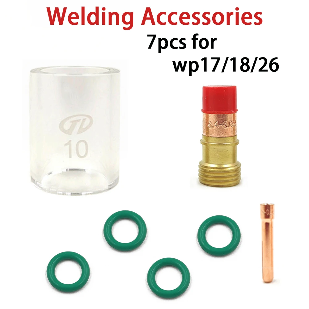 Комплект термостойких контактных наконечников для сварочных горелок TIG 7 шт. |