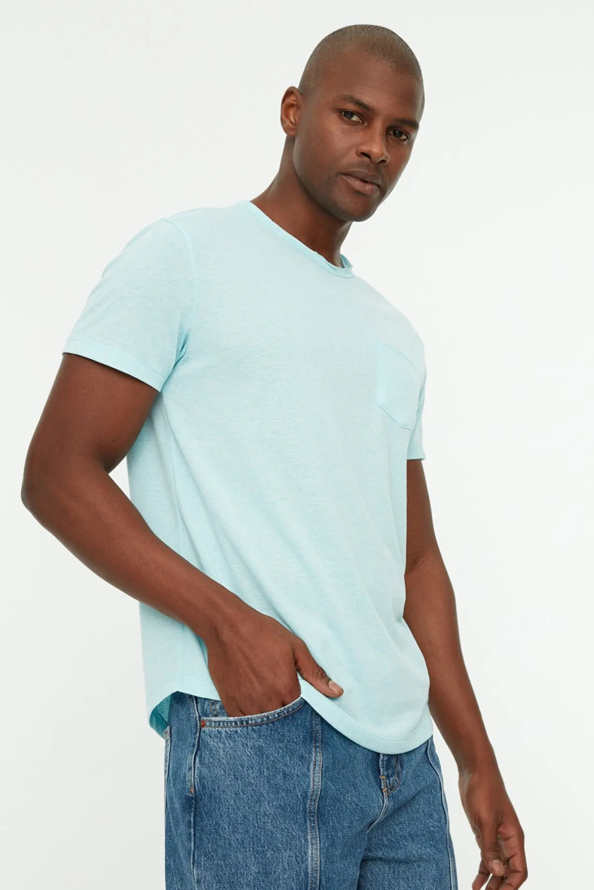 

Green Men Basic Regular Fit Bicycle Collar Short Sleeve t-shirt 0973 T-Shirts For Men