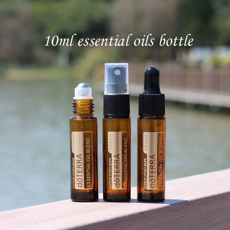 

50pcs/lot 10ml Amber Roller Bottle With Stainless Steel Rollerballs Refill Essential Oil Perfume Bottle Brown Dropper Bottle