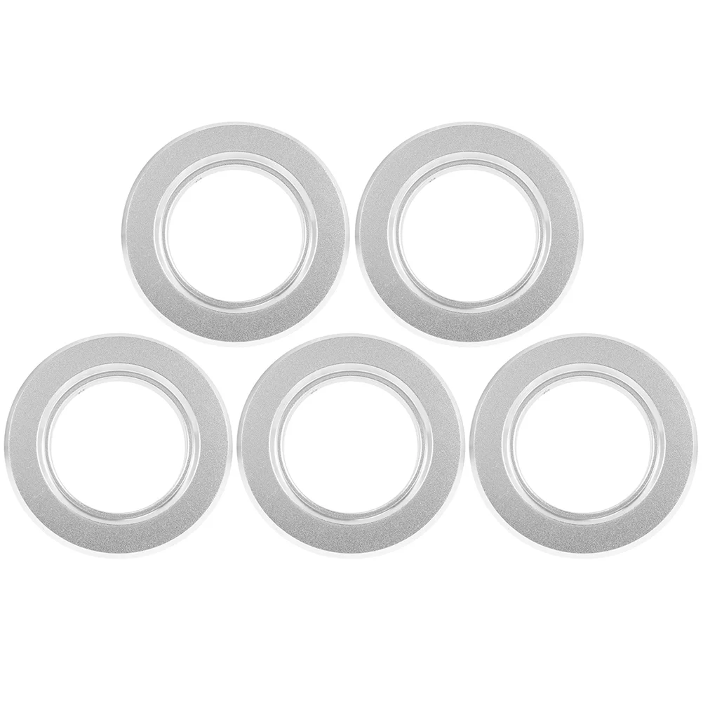 

5PCS Parrot Wooden Nest Hole Metal Ring Birds Nest Box Anti-bite Ring (Silver)