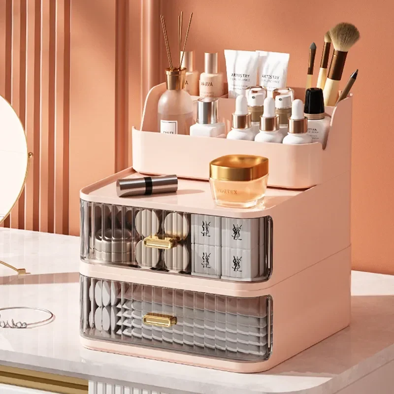 

Storage Cosmetic Box Up Drawer Makeup Makeup Skincare Make Lipstick Luxury Type Holder Brush Organizer Container Desktop