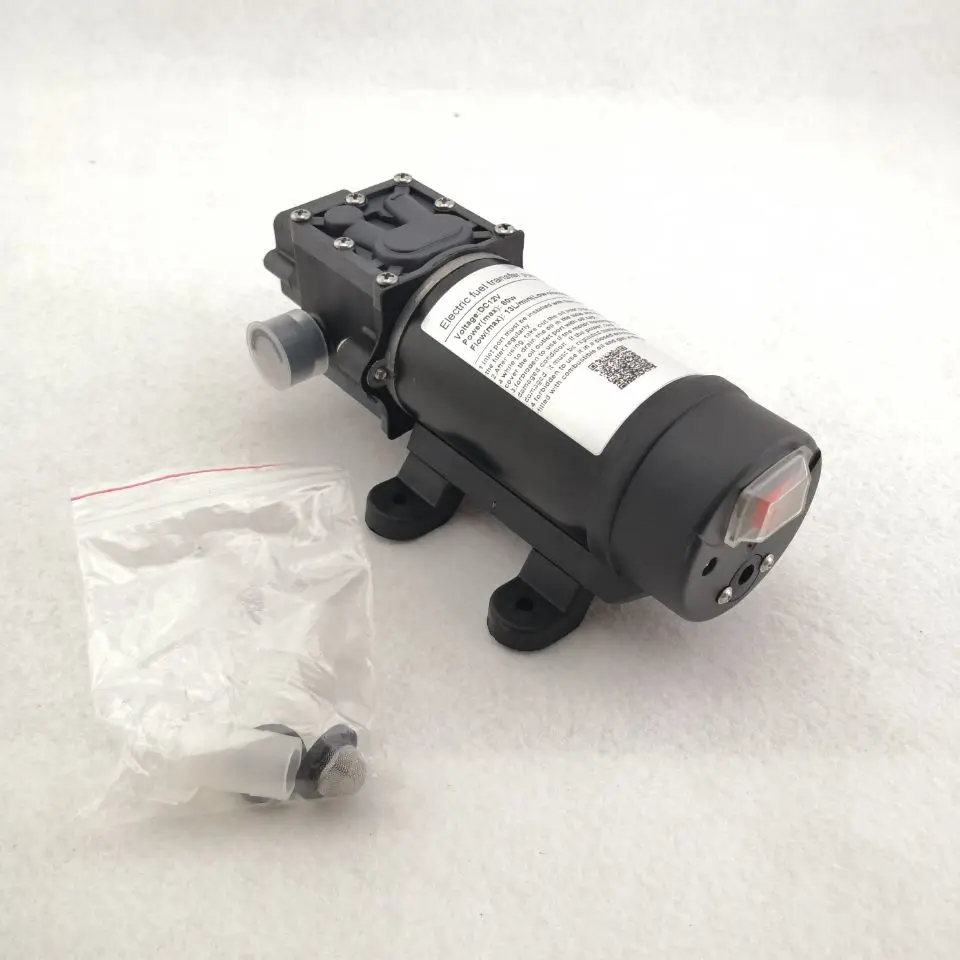 

Портативный мембранный топливный масляный насос постоянного тока, 80 Вт, 13 л/мин, самовсасывающий мини-электрический насос для перекачки топлива 12 В для дизеля и бензина