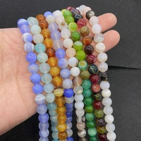 wholesale natural stone glossy silk agate bead 6mm8mm10mm charm jewelry ladies gift necklace bracelet earring accessorie