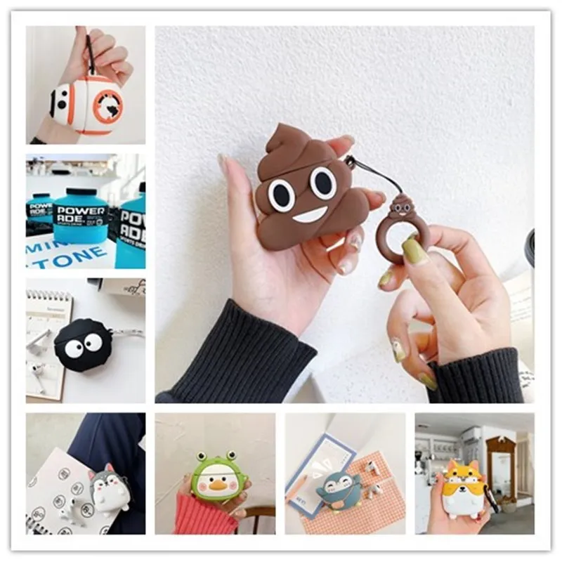 

3D Luxury Caw Bear Cute Dog Cartoon Cases for Apple Airpods 1 2 3 Pro Air pods Wireless Earphone Silicone Soft Cover Case
