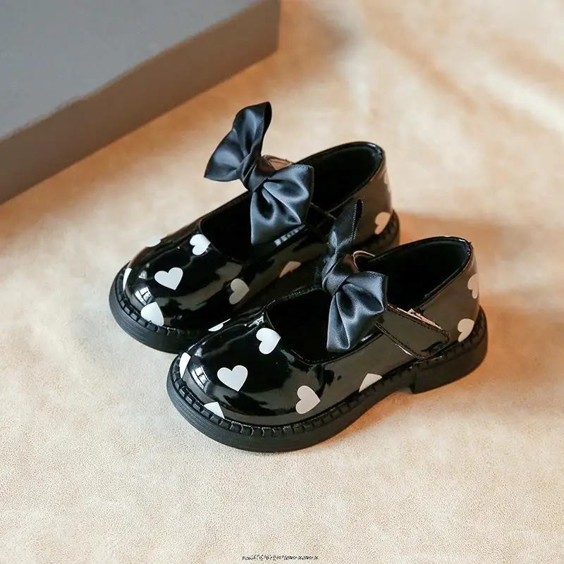 

Туфли-оксфорды детские на плоской подошве, модные свадебные, лакированная резина, школьная обувь, черные