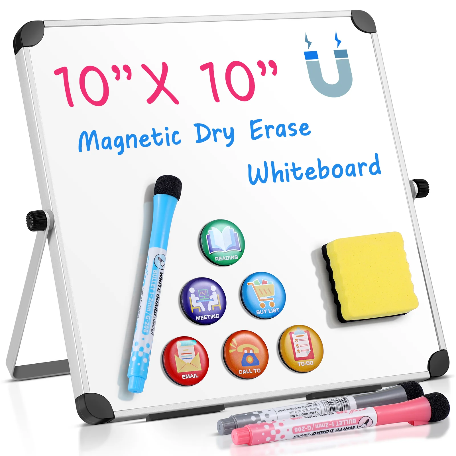 

Board Dry Erase Double Sided White Desktop Mini Tabletop Whiteboard Personal Message