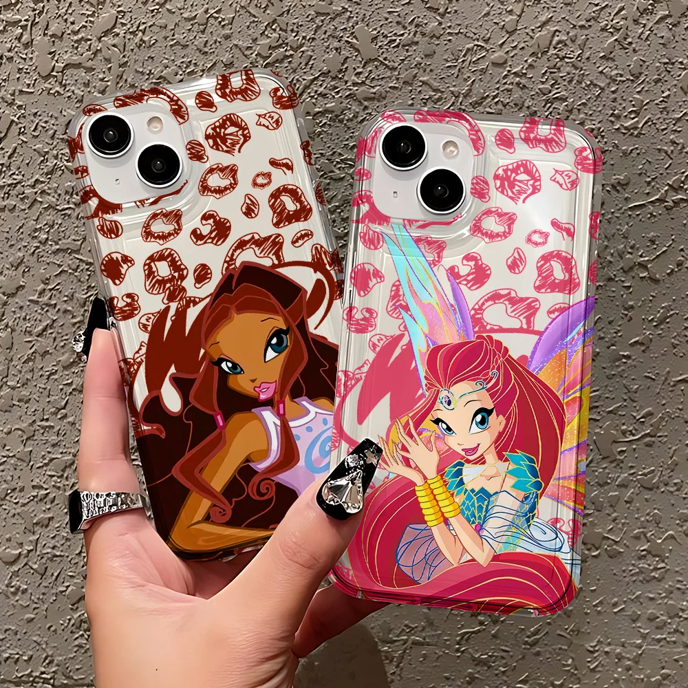 Фото Чехол для телефона Cool Lovely Winxs Clubs для Xiaomi Redmi 12C 10 10C 9 9A 9C 9T K40 Note 13 12 11 Pro Plus 4G 5G Прозрачная задняя крышка №3