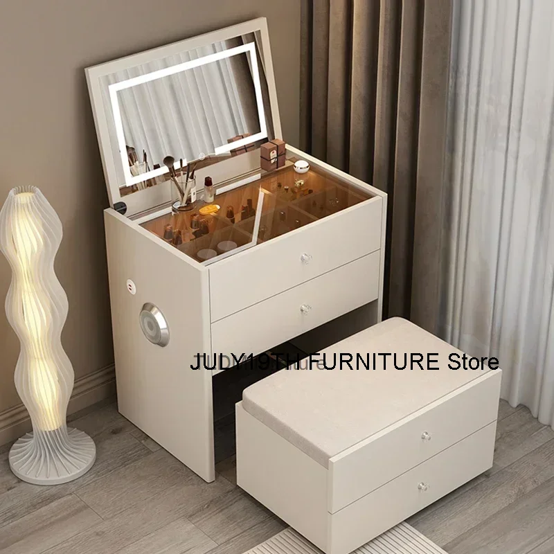 Шкаф с ящиками комод стол для девушек современный зеркальный макияжный