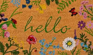 

Floral Hello Doormat