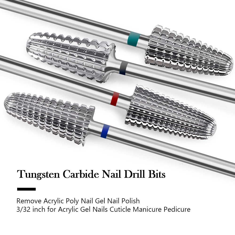 5 в 1 карбид-вольфрамовый насадок для ногтей с двойным вращением, фрезы "Вулкан/Торнадо" для быстрого удаления акрилового геля. ManucureTools on.
