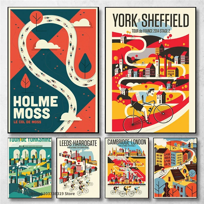 Рисунок на стену для гостиной с изображением велосипедного холма Мохового