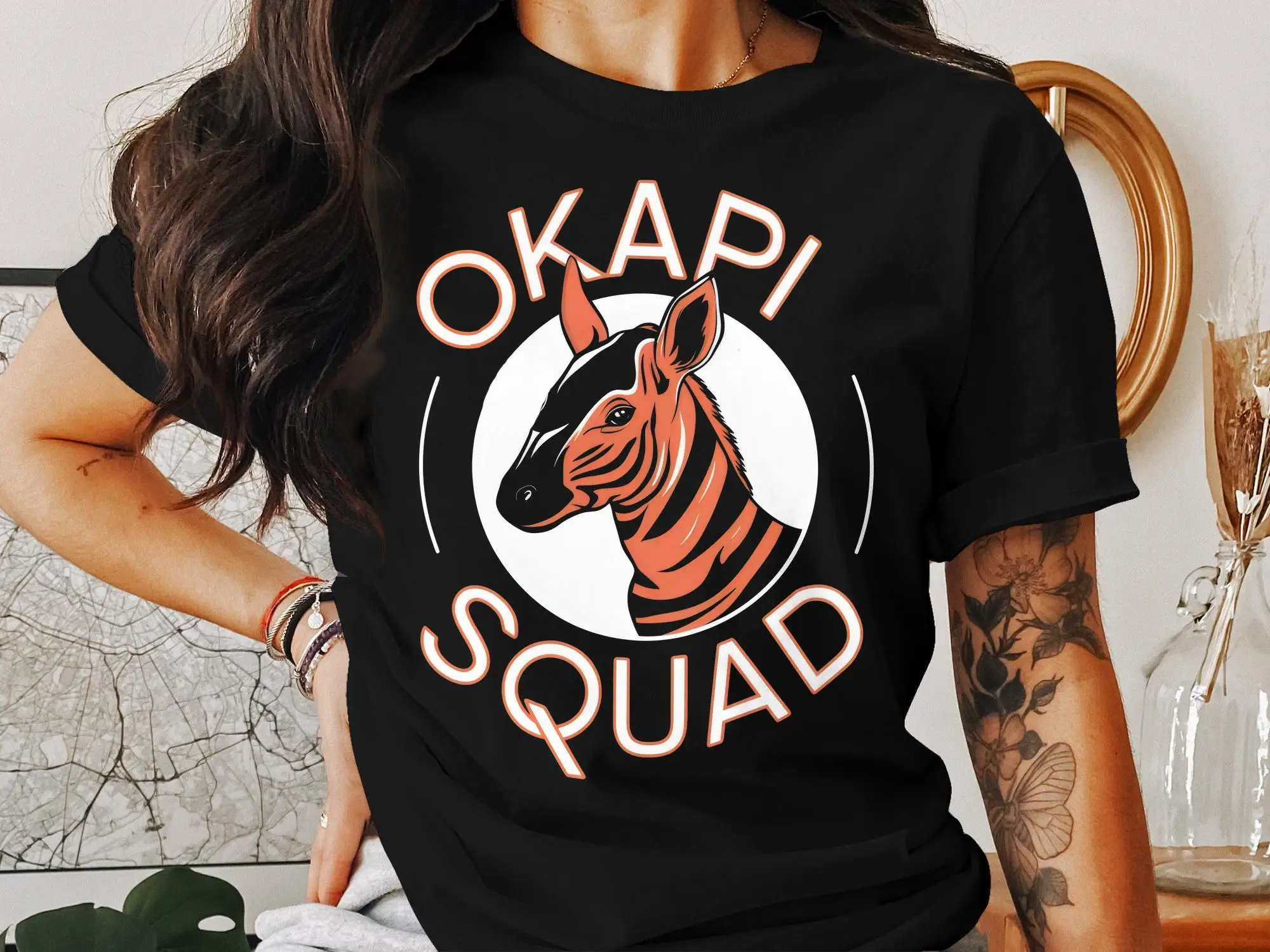 Футболка OKAPI Squad для взрослых уникальный животный дизайн идеальная футболка